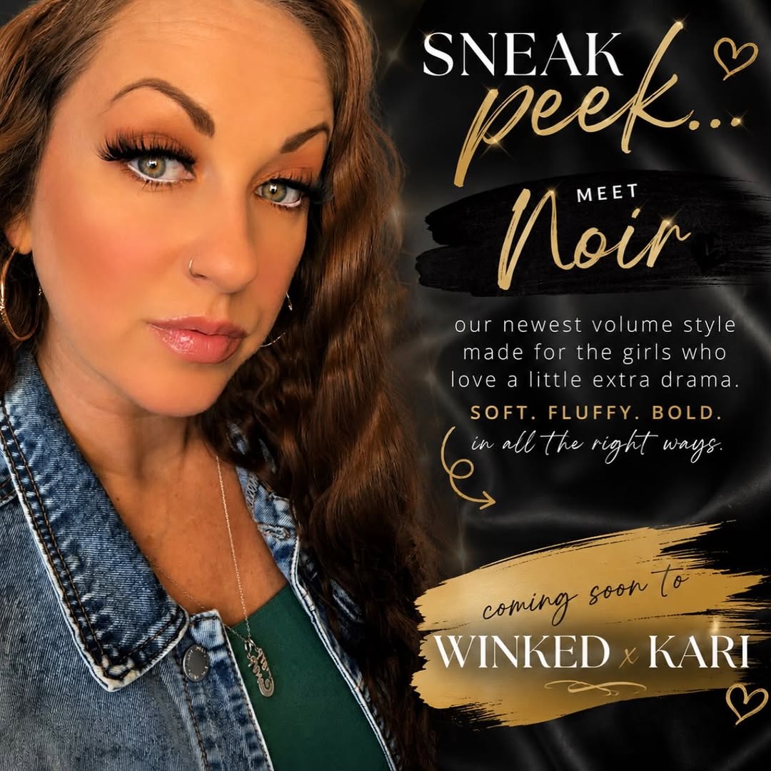 A sneak peek of Noir, the dramatic upcoming lash style